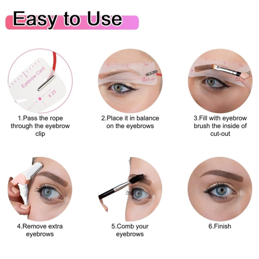 24 Styles Eyebrow Template  ✨(24pcs different shape)