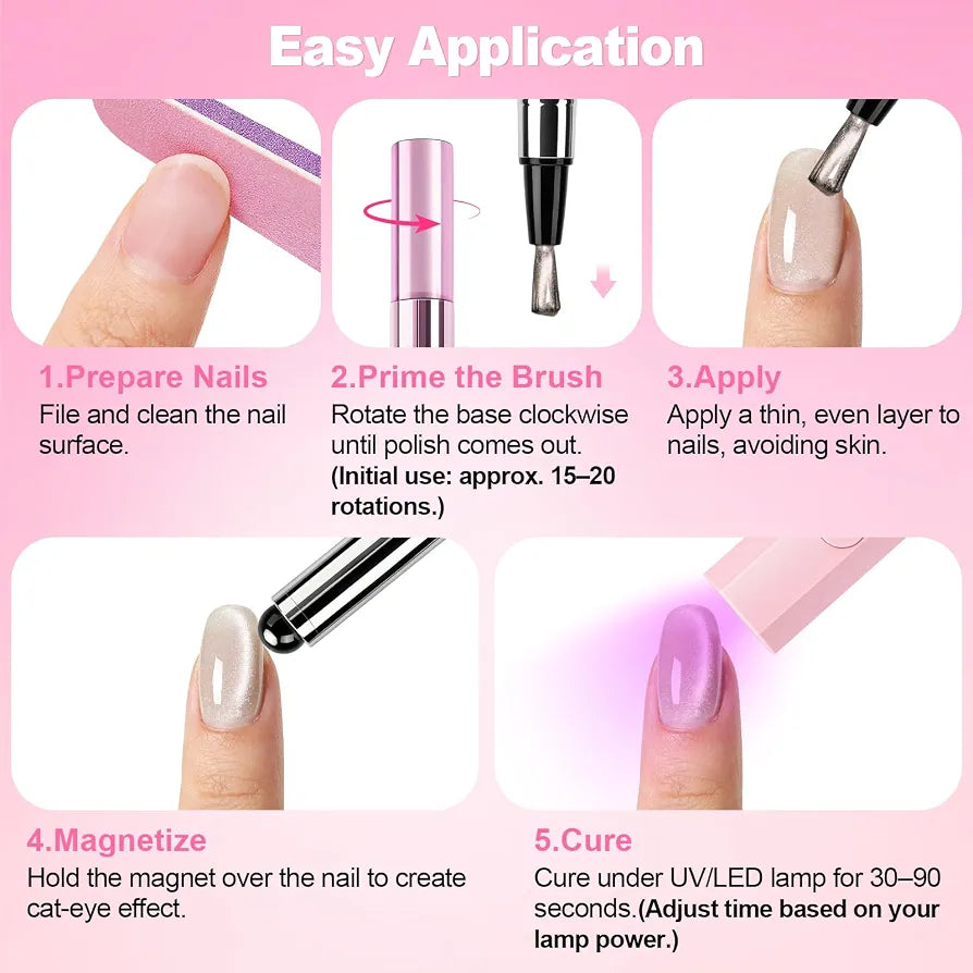 7-in-1 Magnetic Cat Eye Nail Art Pen